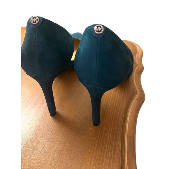 MICHAEL Michael Kors DOROTHY FLEX D'ORSAY Pumps LUXE TEAL Suede 9M 9 - Picture 7 of 8